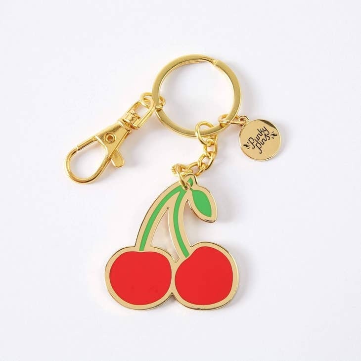 Rosie Riveter Cat Enamel Keyring // Punky Pins Key Chain // 